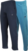 2-Pack Donnay Joggingbroek rechte pijp - Sportbroek - Heren - Maat XL - Navy/Vintage blue