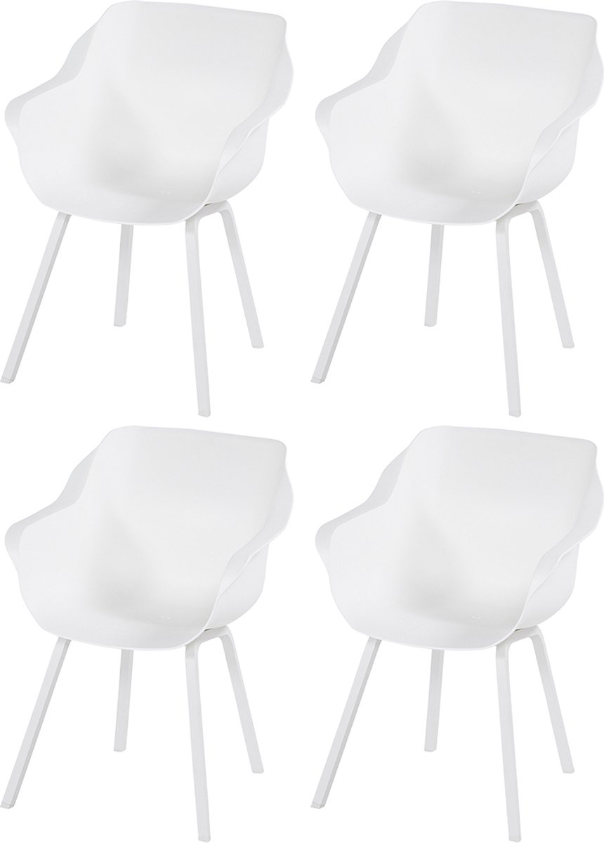 Set van 4 - Hartman Sophie Element dining armstoel - wit