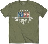 Kiss Heren Tshirt -XL- Army Lightning Groen