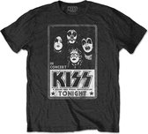 Kiss Heren Tshirt -2XL- Tonight Zwart