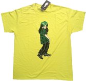 Billie Eilish Heren Tshirt -XL- Anime Billie Groen