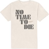 James Bond Heren Tshirt -2XL- No Time To Die Creme