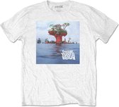 Gorillaz - Plastic Beach Heren T-shirt - M - Wit