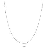 Twice As Nice Halsketting in zilver, singapore en bolletjes ketting  60 cm