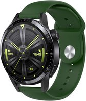 Strap-it Sport bandje geschikt voor Huawei Watch GT / GT 2 / GT 3 / GT 3 Pro 46mm / GT 4 46mm / GT 2 Pro / GT Runner / Watch 3 - Pro / Watch 4 (Pro) / Watch Ultimate - legergroen