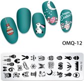 Isabelle Nails Nagel Stempel Plaat Voor Nagel Decoratie OMQ-12