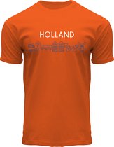 Fox Originals Holland Icon Heren & Dames Katoen Oranje Heren T-shirt Maat XL