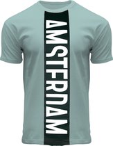 Fox Originals Vertical Amsterdam T-shirt Heren & Dames Katoen Green Groen Maat L