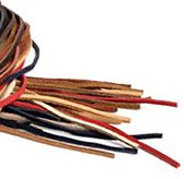 Fluweel velours velvet suede schoenveters per paar - 100cm - rood