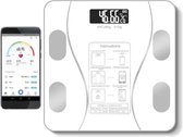 Digitale smart weegschaal - Personenweegschaal - Met lichaamsanalyse - USB oplaadbaar - Met App - Wit