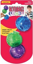 Kong Hondensnackballen Lock-it 5,5 Cm Rubber 3 Stuks