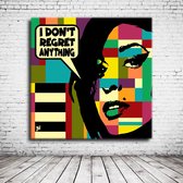 Pop Art Amy Winehouse Poster in lijst - 95 x 95 cm Fotopapier Mat 180 gr Framed - Popart Wanddecoratie