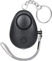 Persoonlijk Alarmknop - Sleutelhanger Alarmsysteem - 130DB - Met LED-lampje - Draadloos Personal Alarm -  Zelfverdediging - Veiligheid Alarm - Zwart