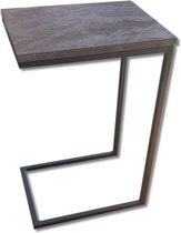 Koffietafel, salontafel 62cm hoog luxe design donkergrijs