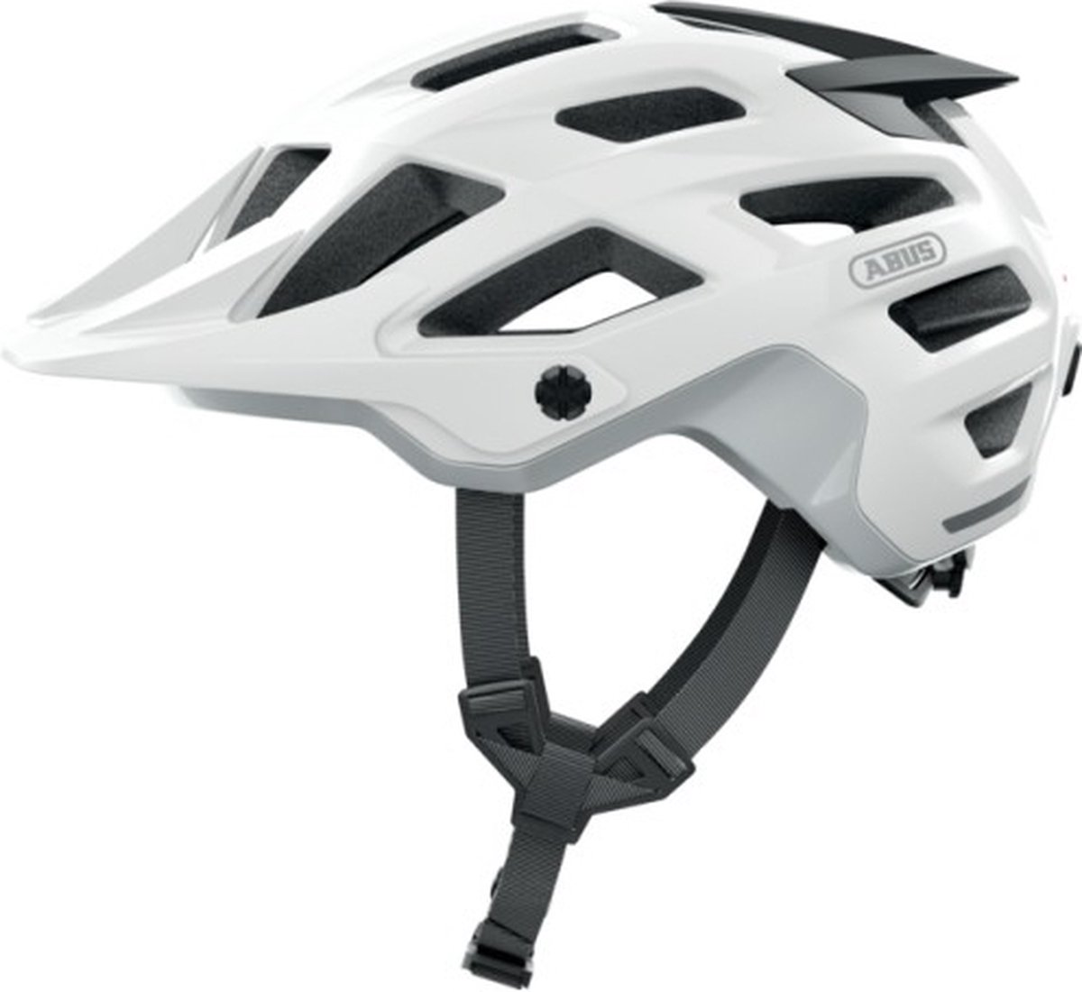 Fietshelm ABUS MOVENTOR 2.0 shiny white S - 51-55 cm - wit - Geschikt voor gebruik op mountainbikes - 295 g
