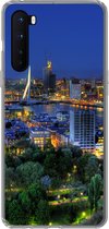Geschikt voor OnePlus Nord hoesje - Rotterdam - Nederland - Skyline - Siliconen Telefoonhoesje