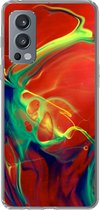 Telefoonhoesje Geschikt voor OnePlus Nord 2 5G hoesje - Kunst - Inkt - Kleuren - Psychedelisch - Siliconen Telefoonhoesje