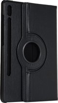 Case2go - Tablet Hoes geschikt voor Samsung Galaxy Tab S8 Plus (2022) - 12.4 Inch - Draaibare Book Case Cover - Zwart
