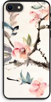 CaseCompany® - iPhone SE 2020 hoesje - Japanse bloemen - 100% Biologisch Afbreekbaar - Duurzaam - Biodegradable Soft Case - Milieuvriendelijke Print op Achterkant - Zwarte Zijkanten - Bescher