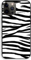 CaseCompany® - iPhone 12 Pro Max hoesje - Zebra pattern - 100% Biologisch Afbreekbaar - Duurzaam - Biodegradable Soft Case - Milieuvriendelijke Print op Achterkant - Zwarte Zijkanten - Besche