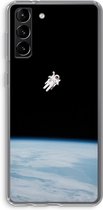 CaseCompany® - Galaxy S21 Plus hoesje - Alone in Space - Soft Case / Cover - Bescherming aan alle Kanten - Zijkanten Transparant - Bescherming Over de Schermrand - Back Cover