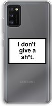 CaseCompany® - Galaxy A41 hoesje - Don't give a shit - Soft Case / Cover - Bescherming aan alle Kanten - Zijkanten Transparant - Bescherming Over de Schermrand - Back Cover
