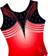 Sparkle&Dream Gympakje Turnpakje Ninthe Rood - CME | maat 122 - 128 voor turnen en gymnastiek