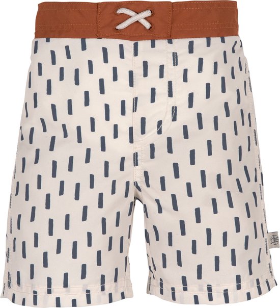 Lässig - UV-Boardshorts voor baby's - Strepen - Offwhite/grijs - maat 86cm