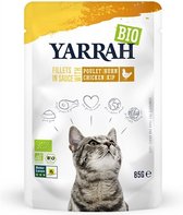 14x Yarrah Biologisch Kattenvoer Kip 85 gr