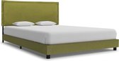 vidaXL Bedframe stof groen 140x200 cm