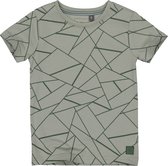 Levv jongens t-shirt Vasco aop Green Forest Geomatric
