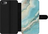 Bookcase Geschikt voor iPhone 8 telefoonhoesje - Natuursteen - Mineralen - Chic - Met vakjes - Wallet case met magneetsluiting