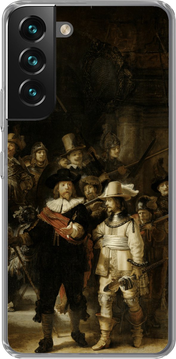 Telefoonhoesje Geschikt voor Samsung Galaxy S22 hoesje - Nachtwacht - Rembrandt van Rijn - Kunst - Siliconen Telefoonhoesje Telefoonhoesje