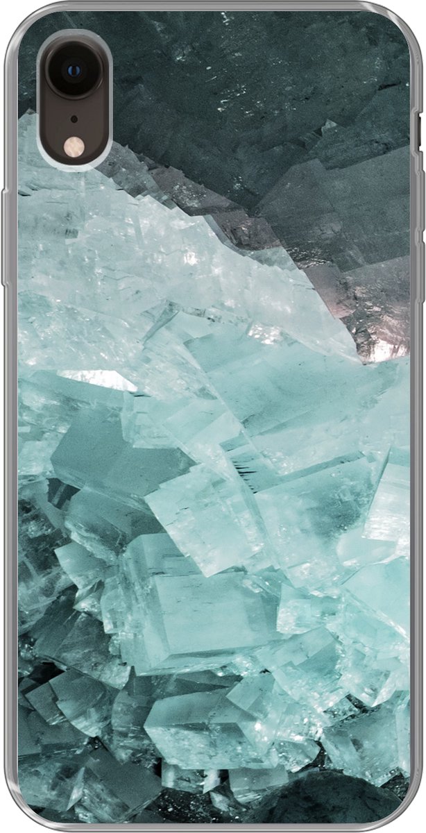 Telefoonhoesje Geschikt voor iPhone XR hoesje - Natuursteen - Kristallen - Luxe - Siliconen Telefoonhoesje