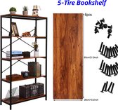 5 Tier - Houten Boekenkast - Boekenplank Organizer Display - Home Decor - Rack Meubels