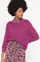 LOLALIZA Lurex trui - Fuchsia - Maat L/XL