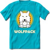 Saitama T-Shirt | Wolfpack Crypto ethereum Heren / Dames | bitcoin munt cadeau - Blauw - 3XL