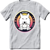 Saitama T-Shirt | Wolfpack Crypto ethereum Heren / Dames | bitcoin munt cadeau - Licht Grijs - Gemaleerd - 3XL
