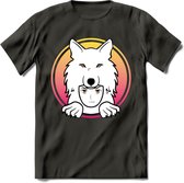 Saitama T-Shirt | Wolfpack Crypto ethereum Heren / Dames | bitcoin munt cadeau - Donker Grijs - S