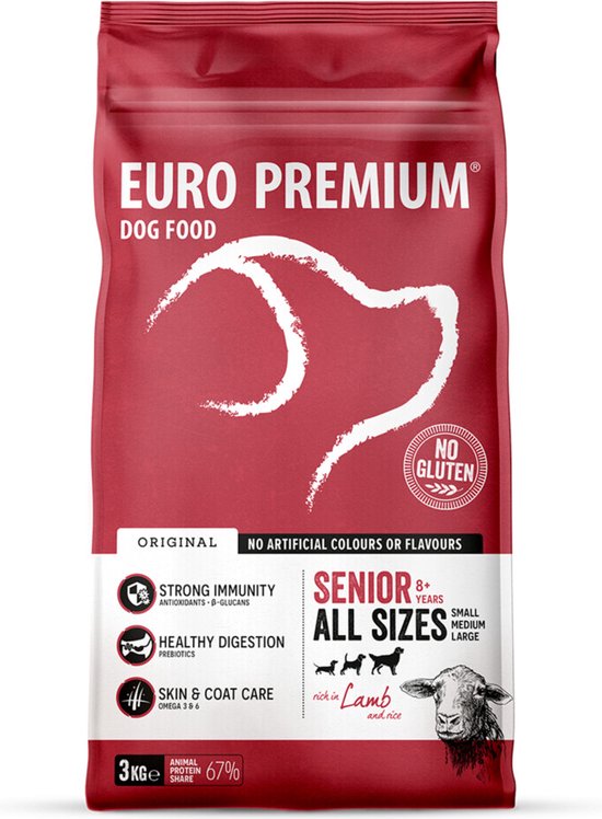 Euro Premium Senior Lamb & Rice 3 kg - Hond