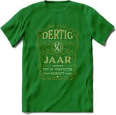 30 Jaar Legendarisch Gerijpt T-Shirt | Okergeel - Ivoor | Grappig Verjaardag Cadeau | Dames - Heren | - Donker Groen - M