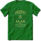 30 Jaar Legendarisch Gerijpt T-Shirt | Grijs - Ivoor | Grappig Verjaardag Cadeau | Dames - Heren | - Donker Groen - S