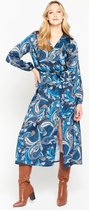 LOLALIZA Maxi jurk met paisley print - Turquoise - Maat 38