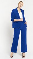 LOLALIZA Relaxed blazer met opgerolde mouwen - Blauw - Maat 44
