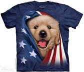 T-shirt Patriotic Golden pup L