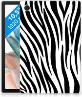 Hoesje Samsung Galaxy Tab A8 2021 Mapje Zebra met transparant zijkanten