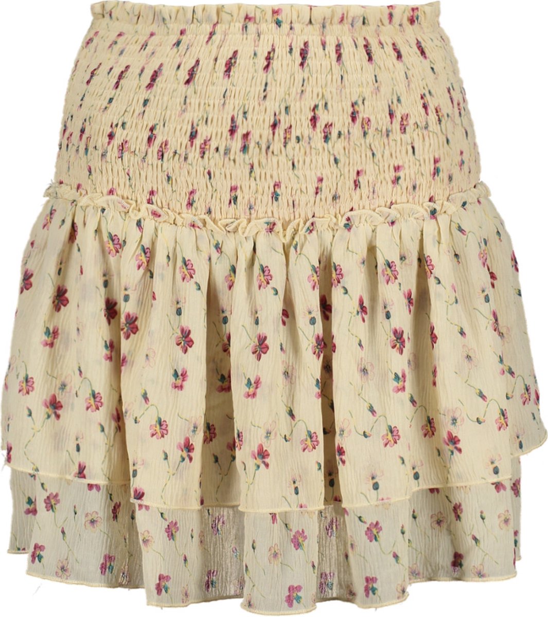 NA-KD Rok Mini Structured Skirt 1014000940 White Flower Dames Maat - W40
