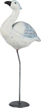 Ster - Vogel | polyester | blauw - wit | 22x12x (h)43 cm