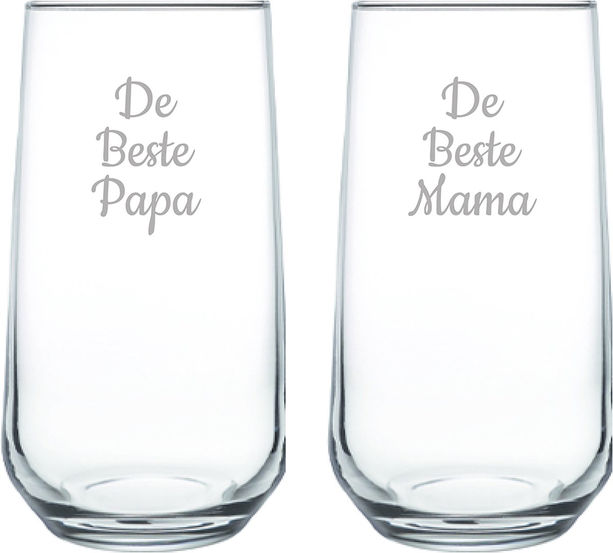 Gegraveerde Drinkglas 47cl De Beste Mama-De Beste Papa