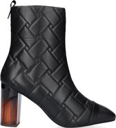 Kurt Geiger London Quilted Strut Enkellaarsjes - Enkelboots met rits - Dames - Zwart - Maat 37